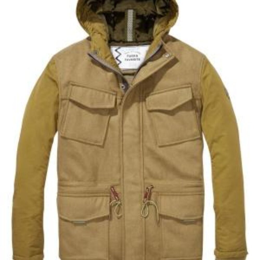 SCOTCH & SODA Quilted Khaki Parka